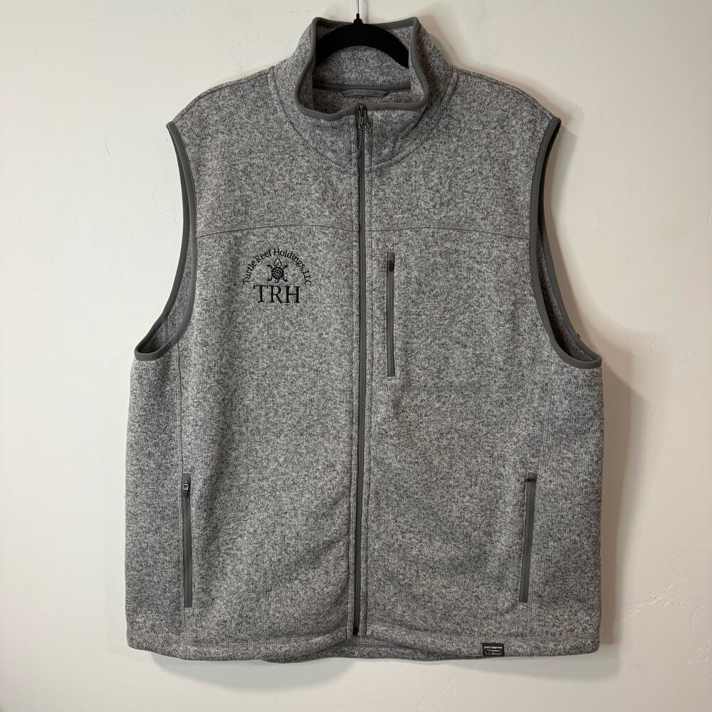 L.L. Bean Men's‎ Sweater Fleece Vest Full Zip Gray XL Reg